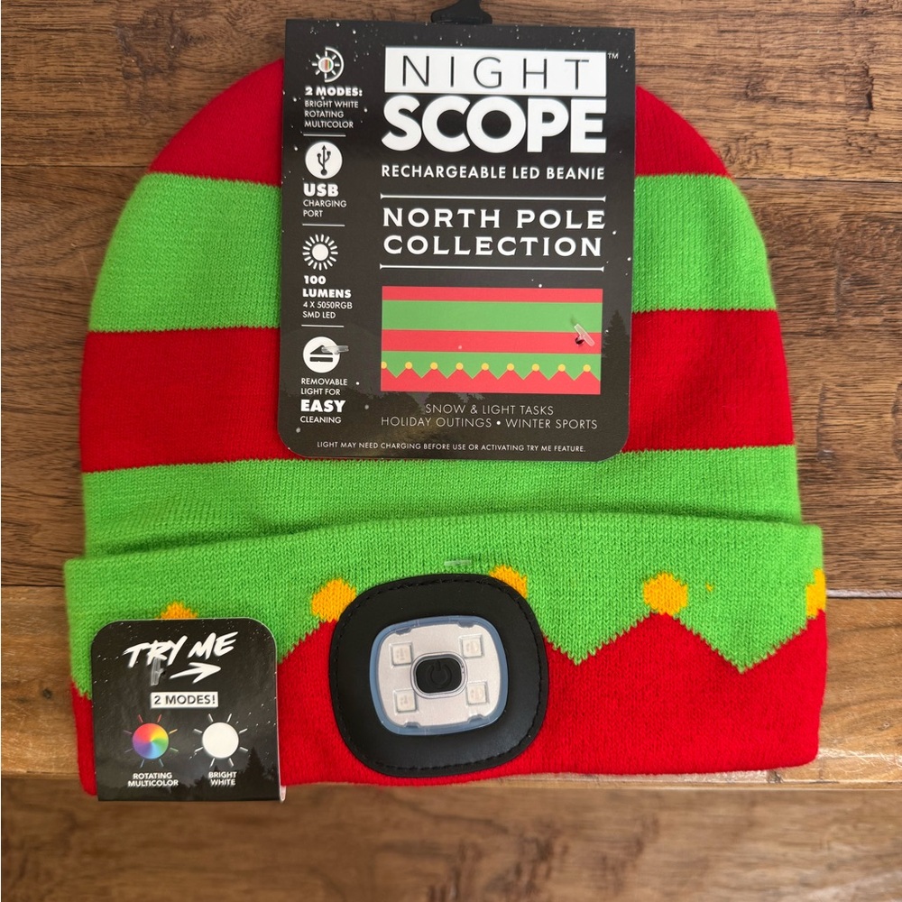 LED Beanie! Night Scope Holiday Beanie.